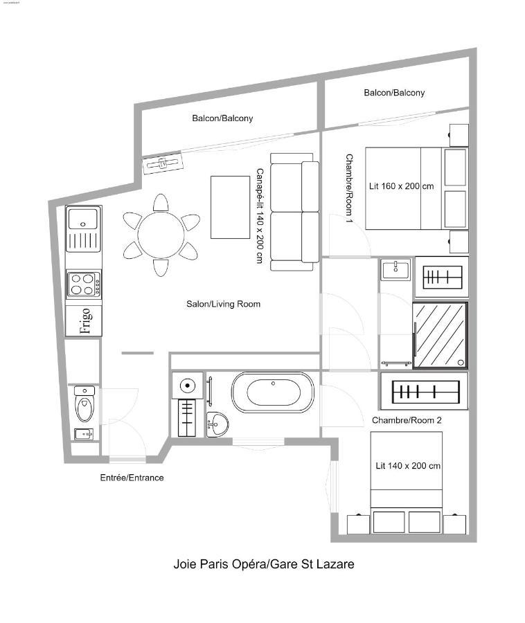 Apartamento Joie Paris Opéra - Gare St Lazare Exterior foto